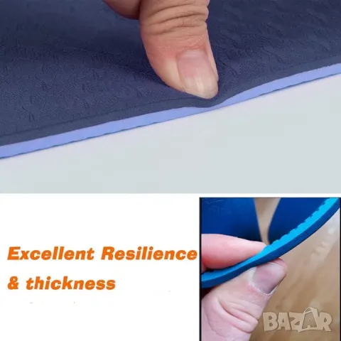 Постелка за йога пилатес 8 mm изключително дебела, екологично чиста, снимка 5 - Йога - 49756889