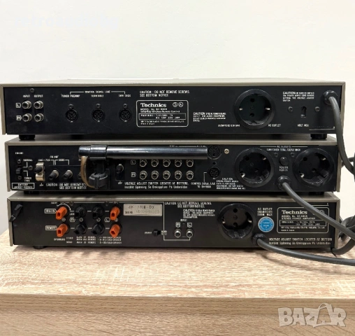 🔊Колекционерски аудио сет Technics - стъпало, предусилвател с тунер и управление + дистанционно, снимка 7 - Аудиосистеми - 53285847