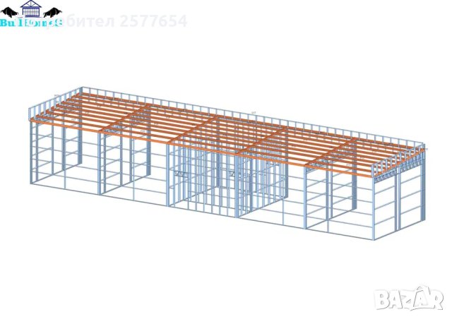 Конструкция за Автомивка - 155м²-25.85м x 6м, снимка 8 - Строителни материали - 44145046