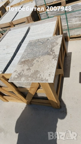 Травертин Силвър с размер 1.2/40.6/61 - 49 лв. м2 с ддс., снимка 4 - Облицовки - 52390655