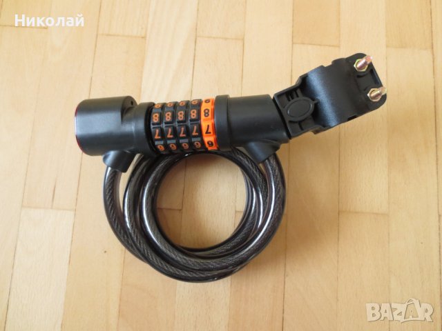 Кабел за заключване на колело, снимка 3 - Аксесоари за велосипеди - 44392609