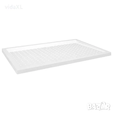 vidaXL Душ корито с точки, бяло, 80x120x4 см, ABS