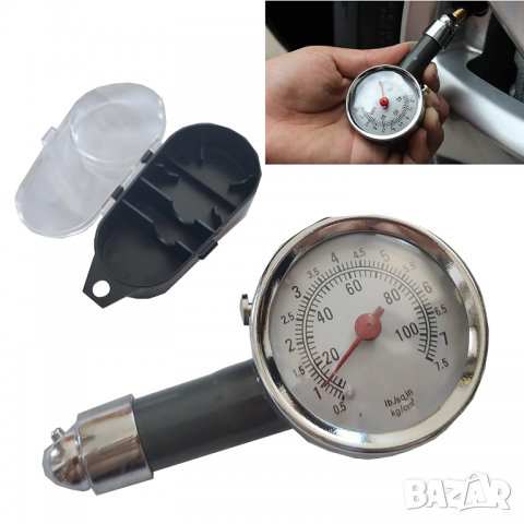 Манометър за налягане на гуми, Тестер за проверка на налягането гумите, кола, автомобил, атмосфери