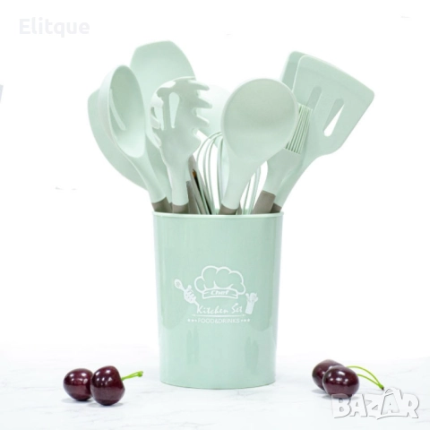Комплект кухненски прибори от 12 бр. с дървена дръжка, снимка 16 - Други - 52861434