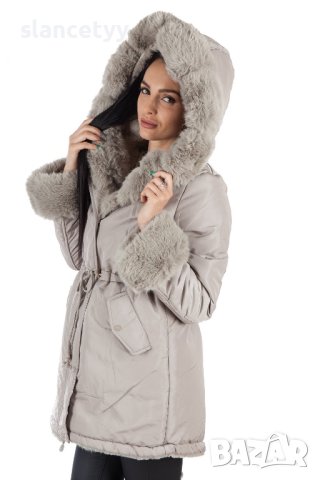 Двулицево яке/парка в бежов цвят, снимка 12 - Якета - 44445539