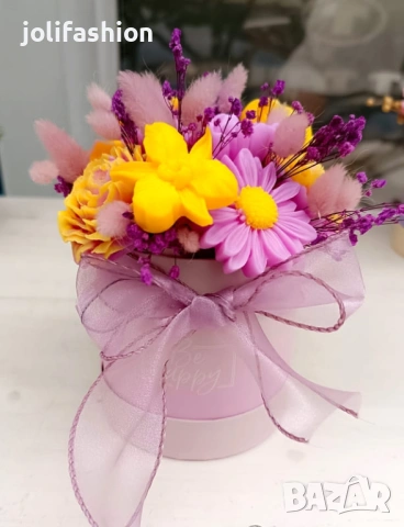 Букет от соеви свещи