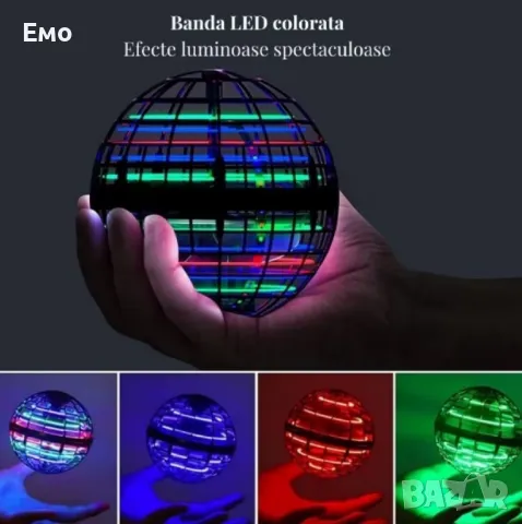 Flynova летяща топка със сензор и LED светлини, снимка 5 - Електрически играчки - 48160194