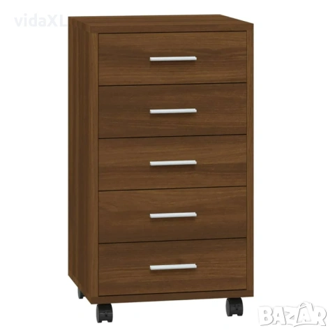 vidaXL Шкаф с чекмеджета с колелца инженерно （SKU:342676）