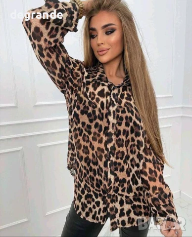 Дамска риза леопардов десен