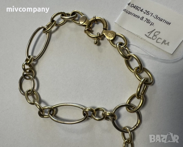 Златна Гривна 8.76гр.18см., снимка 7 - Гривни - 51794440