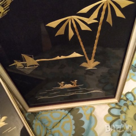 СТАРИ ЯПОНСКИ КАРТИНИ С ПОЗЛАТА , снимка 4 - Картини - 39024496