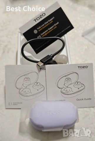 Безжични слушалки TOZO E1, снимка 3 - Безжични слушалки - 53043390