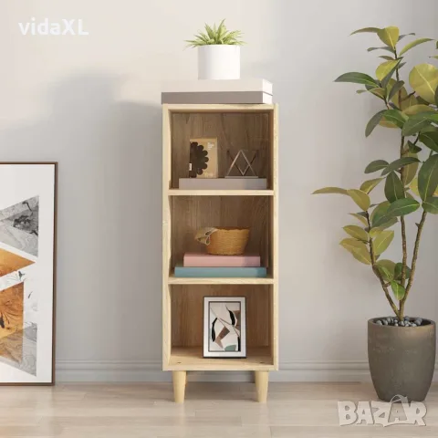vidaXL Сайдборд, Дъб сонома, 34,5x32,5x90 см, инженерно дърво, снимка 3 - Бюфети - 56148048