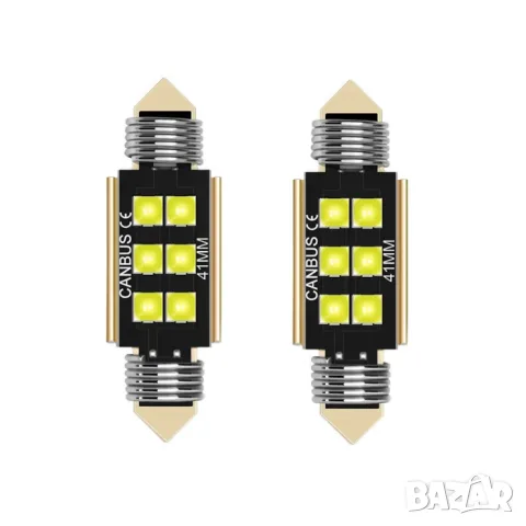 LED крушки софитни 41mm CANBUS 12V 2 броя