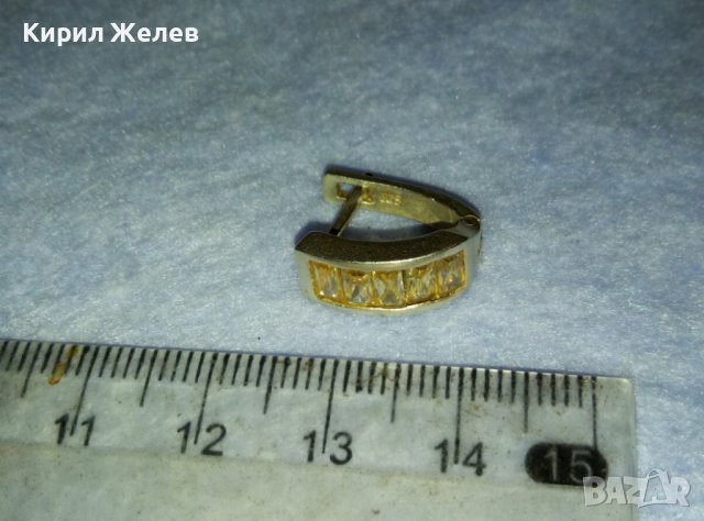 ЕЛЕГАНТНА СКЪПОЦЕННА СРЕБЪРНА ОБЕЦА СРЕБРО 925 АНГЛИЯ с ЮВЕЛИРНО ФАСЕТИРАНИ ПЛАНИНСКИ КРИСТАЛИ 40138, снимка 3 - Обеци - 42425334