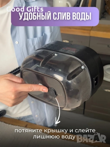 Пароочистител AXEL SRS 1600 мл – Мощен уред за почистване с пара, 15 приставки, 3 нива на пара, дези, снимка 3 - Парочистачки и Водоструйки - 51986707