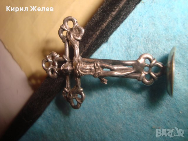 СТАРО НАСТОЛНО СРЕБЪРНО РАЗПЯТИЕ СРЕБРО 800 СРЕБЪРЕН КРЪСТ СТАТУЕТКА МАЙСТОРСКА РЯДКАИЗРАБОТКА 25111, снимка 14 - Антикварни и старинни предмети - 34853084