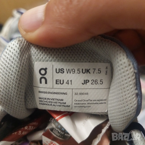 маратонки / обувки за планинско бягане On Cloud venture Waterproof номер 41, снимка 17 - Маратонки - 51883091