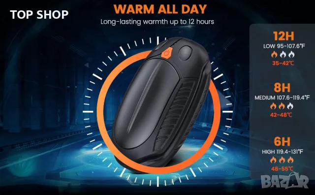 Акумулаторни нагреватели за ръце 2  броя комплекта KICLBD A0 218, снимка 12 - Друга електроника - 49105270