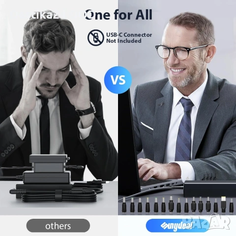 Универсално зарядно за лаптоп 90W с 14 накрайника, снимка 2 - Лаптоп аксесоари - 53827309