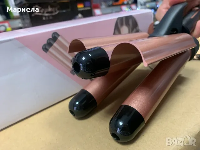 Ретро преса 210°С , Преса за вълни с 3 цилиндъра, снимка 7 - Преси за коса - 56082709