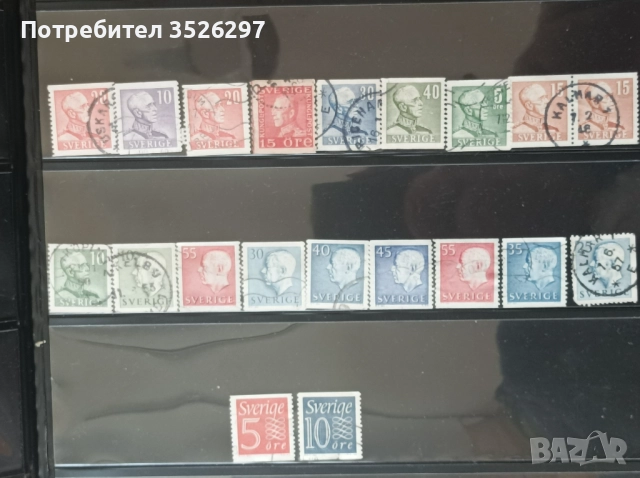 Колекция пощенски марки Швеция 1872-1955г. - класика, снимка 2 - Филателия - 52386442
