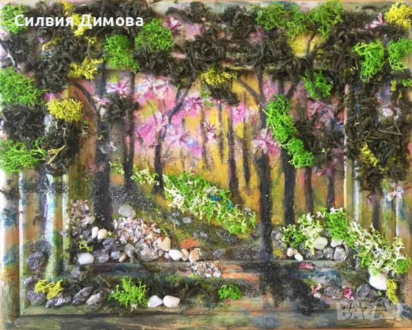 Картини с маслени бои и материали от природата, снимка 7 - Картини - 51299699