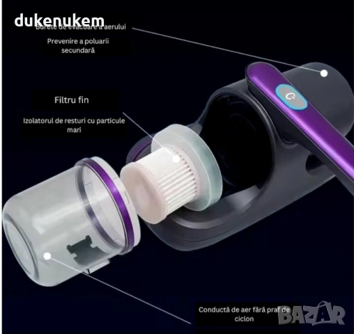 Прахосмукачка против акари, за матраци, дивани, мека мебел, UV-C стерилизация, снимка 6 - Прахосмукачки - 53270967