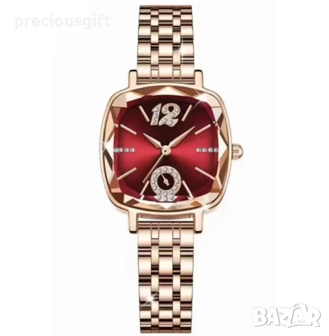 Дамски часовник, наличен в два различни цвята на циферблата, снимка 4 - Дамски - 51131794