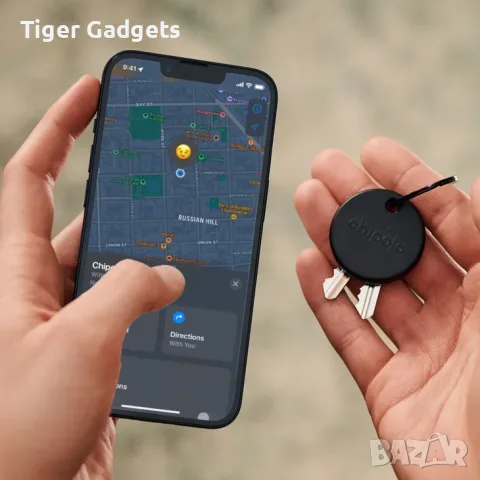 Chipolo ONE Spot 4 броя Almost Black – Bluetooth тракери за Apple Find My, снимка 3 - Аксесоари за Apple - 56085878