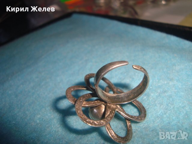 СРЕБЪРНО ЦВЕТЕ - ФЛОРАЛЕН АРТ ДИЗАЙНЕРСКИ СРЕБЪРЕН РЕГУЛИРУЕМ ПРЪСТЕН БИЖУ ВИСОКА ПРОБА СРЕБРО 25102, снимка 15 - Пръстени - 35828522