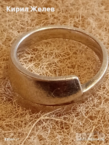 Сребърен пръстен Английски стил изчистен дизайн 52360, снимка 8 - Пръстени - 52884282