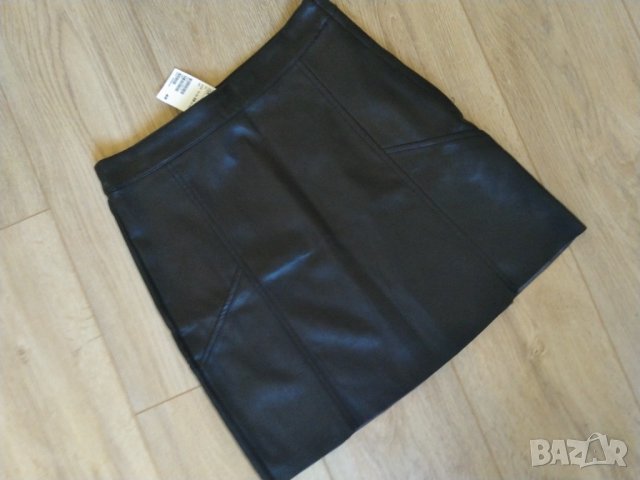 Красива кожена пола на H&M, снимка 2 - Поли - 34339716