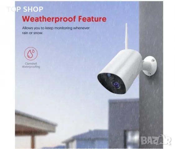 Victure PC750 1080P Външна охранителна камера,Нощно виждане, снимка 3 - Камери - 48623910