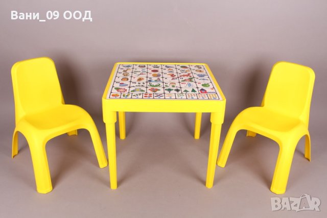 Сет детска маса с 2 столчета, снимка 1 - Маси - 40442198