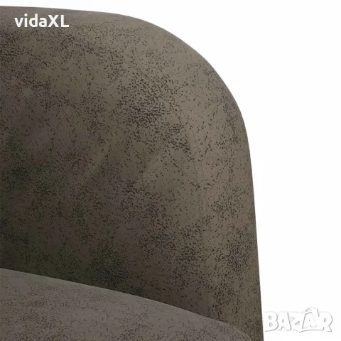 vidaXL Диван с мека мебел, тъмносив, 110 см, изкуствена кожа, снимка 6 - Дивани и мека мебел - 56147485