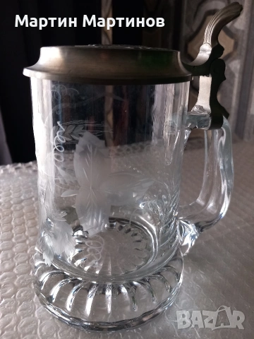 Халба и Ледарка от Син Кобалт, снимка 2 - Чаши - 53618203