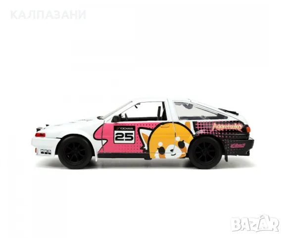 Aggretsuko 1986 Toyota Trueno AE86 1:24 253255056, снимка 5 - Коли, камиони, мотори, писти - 49004128