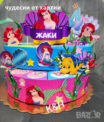 картинена торта принцеса Ариел