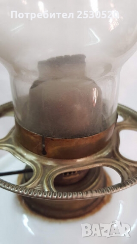 Антикварна порцеланова газена лампа., снимка 10 - Антикварни и старинни предмети - 36044870