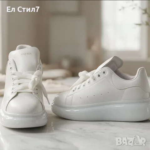📌Alexander McQueen - Цвят Бяло 40 41 42 43 44 номер Цена 72€ Еконт, снимка 3 - Маратонки - 56217157