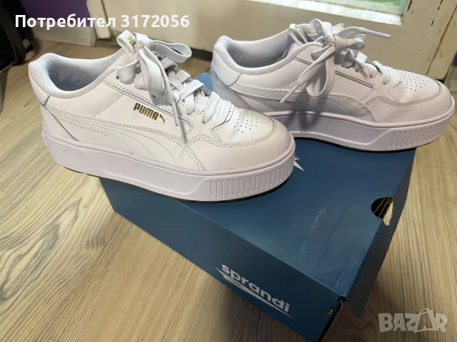 Бели дамски маратонки Puma 38-ми номер, снимка 3 - Маратонки - 56096670