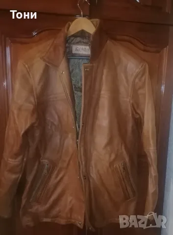 Ново Мъжко Яке Изцяло от Естествена Кожа L, снимка 2 - Якета - 49734702