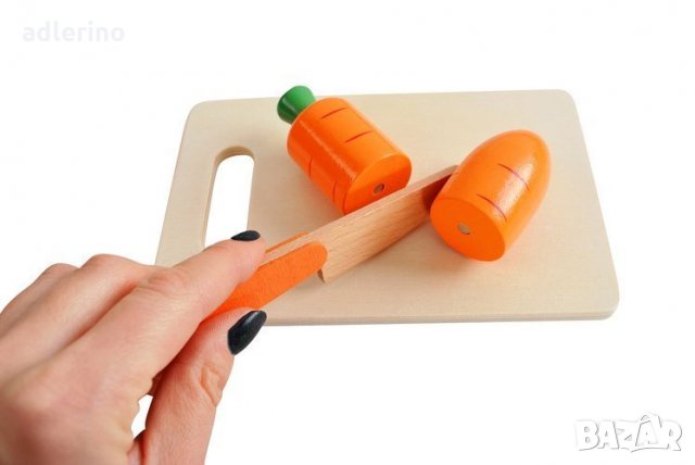 Комплект продукти, в дървена кошничка, плодове, зеленчуци, хранителни продукти, снимка 7 - Конструктори - 34401213