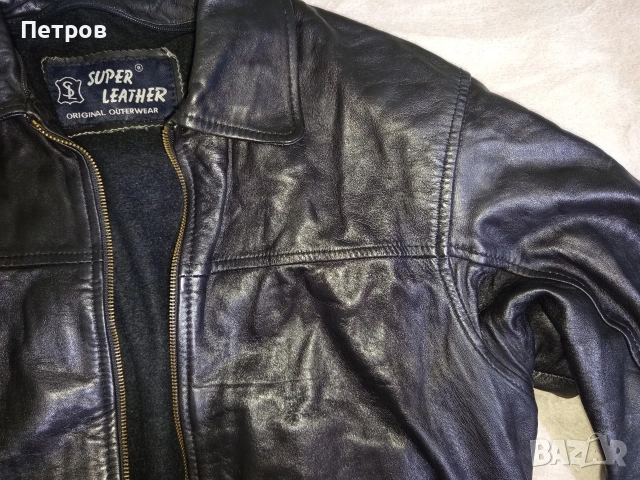 Кожено яке.(L), снимка 3 - Якета - 53514392