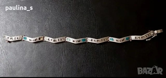 Два различни броя / Винтидж / Стара сребърна гривна / проба 925 и 950 , снимка 13 - Гривни - 34973978