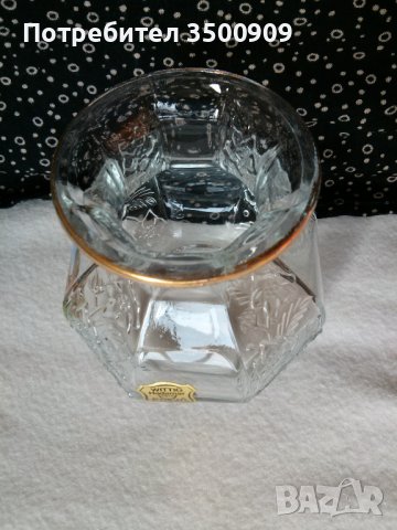 стъклена вазичка с картина, снимка 4 - Вази - 41933291
