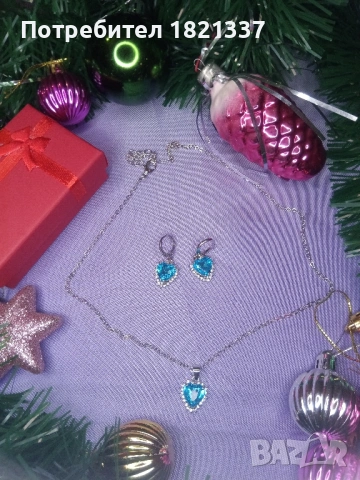 Комплект колие и обици , снимка 8 - Бижутерийни комплекти - 53193773