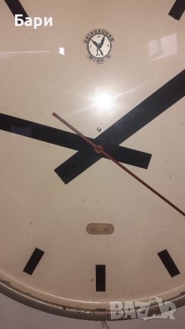 Рядък стенен  часовник от гара WSW/SIMENS, снимка 4 - Стенни часовници - 42242754