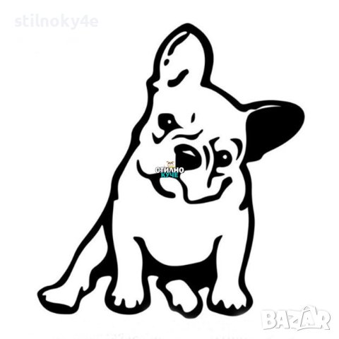 Стикер за кола куче Порода Френски булдог Стикери Лепенки за кола, снимка 1